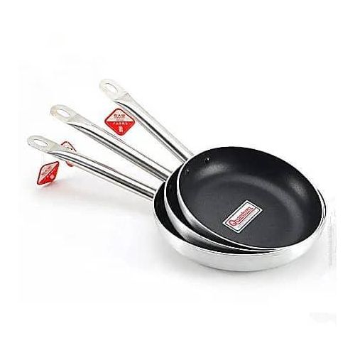 product_image_name-Generic-26cm Professional Commercial Non Stick Stainless Steel Frying Pan Hotel Pancake Fried Dumpling Chapati stew Pan With Steel Handle.-6