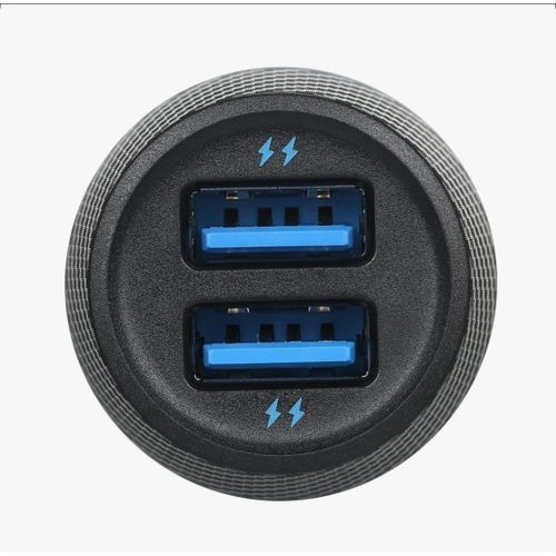 product_image_name-Oraimo-Car Charger High Quality Fast Charging Dual USB Port + Free 2 Sided Cable Lightning And Micro USB  Black -3