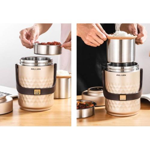 product_image_name-Generic-Japan Stainless Steel Insulated Food Flask Leakproof Lunch Box Keep Cold/Warm 12H For Men, Women, School, Office, Picnic, Travel,Red,1.4L- Multi-Color-2