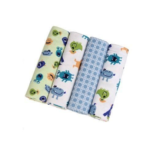 product_image_name-Generic-4Pcs/Pack 100% Cotton Baby Receiving Bedsheets - Multicolor-1