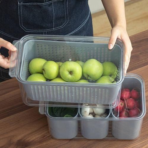 product_image_name-Generic-6.25L Refrigerator Organizer Bin Storage Container For Fruits Vegetables- Multi-colours.-6