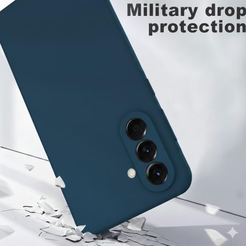 product_image_name-Samsung-Galaxy A36 Silcone Case with Free Tempered glasss Protector, Flexible Soft Silicone Anti-Scratch Shockproof Phone Cover-2