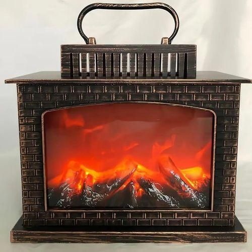product_image_name-Generic-Vintage-Style LED Fireplace Lantern with Realistic Flame Effect - Multicolor-1