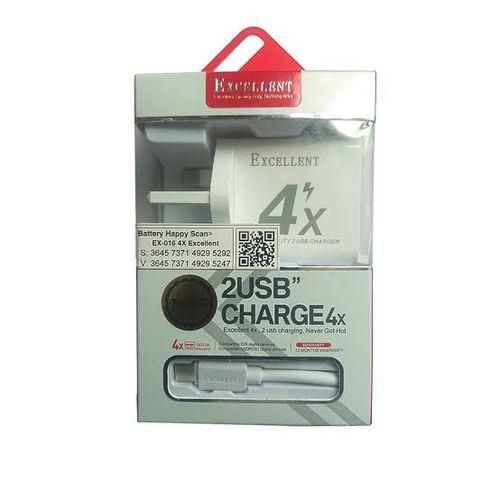 product_image_name-Excellent-4x 2 USB Adaptive Fast Charging Travel Adapter - White-2