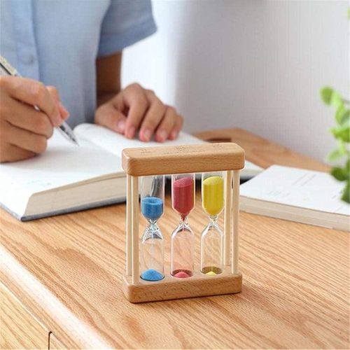 product_image_name-Generic-Hourglass Sand Timer Creative Mini 1/3/5 Minute Wooden Sand Glass Hourglass Clock for Home Office Decoration Ornaments Gift -3