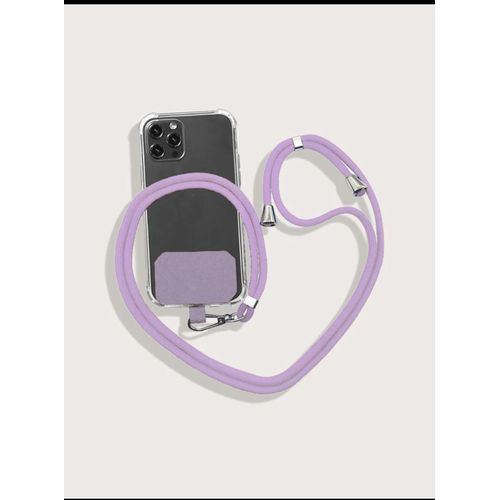 product_image_name-Generic-Adjustable Crossbody Nylon Neck strap , Universal patch with Lanyard For Mobile Cell Phone Case Purple-1