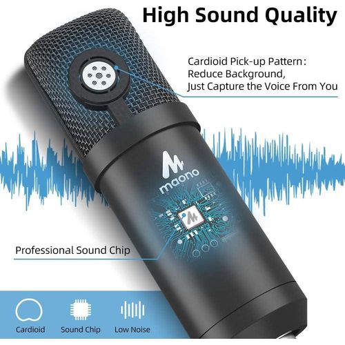 product_image_name-Generic-MAONO Au-A03 Condenser XLR Microphone Kit Podcast Mic with Boom Arm XLR Microphone Stand -6