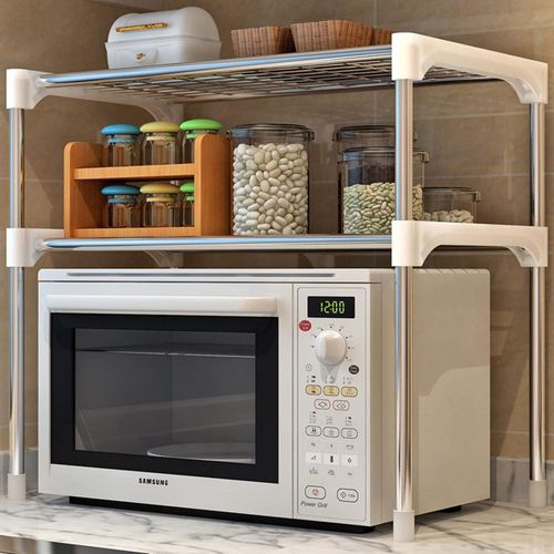 product_image_name-Generic-Multifunction Kitchen Microwave Oven Stand - Multicolor-1