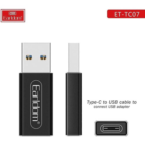 product_image_name-Generic-Type-c USB 3.1 To USB- C OTG Cable Adapter  ET-TC07 Data Fast Charging Converter Connector -Black-4