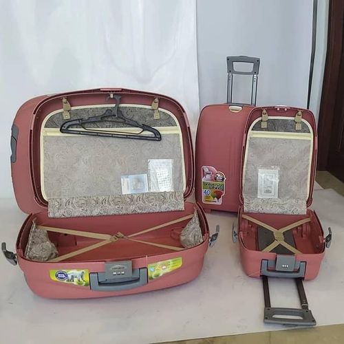 product_image_name-Generic-5 Piece Of Plastic Waterprof Travel Box Wheeled Trolley Hardside Spinner Luggage Trolley Carry on Suitcase Travel Style Luggage Bag Set- Multicolor-5