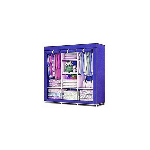 product_image_name-Generic-3 Column Steel Cloth Wardrobe Not Assembled - Blue-1