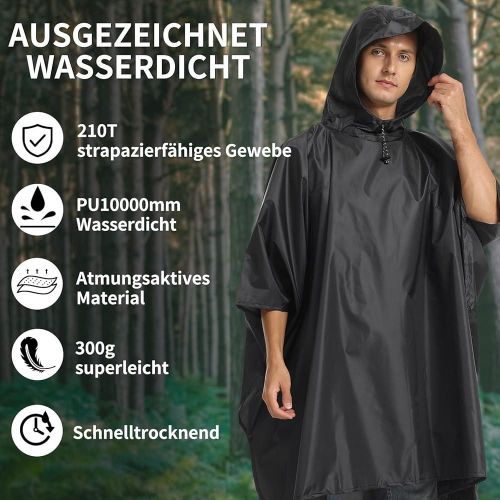 product_image_name-Generic-Rain Poncho Multifunctional Waterproof Raincoat with Hood for Adult - Multicolor -6