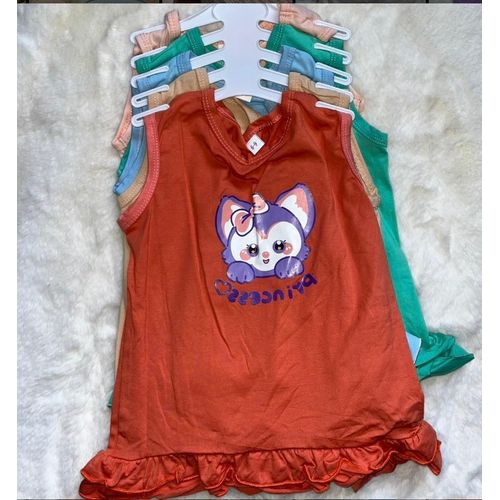 product_image_name-Generic-5pcs Baby Top Dresses 3-6months- Multicolored -3