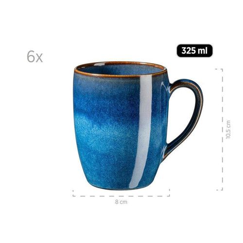 product_image_name-Generic-16 Piece Dazzling Blue Plates, Cups, Bowls Side Plate Dinnerware Set - Blue-6