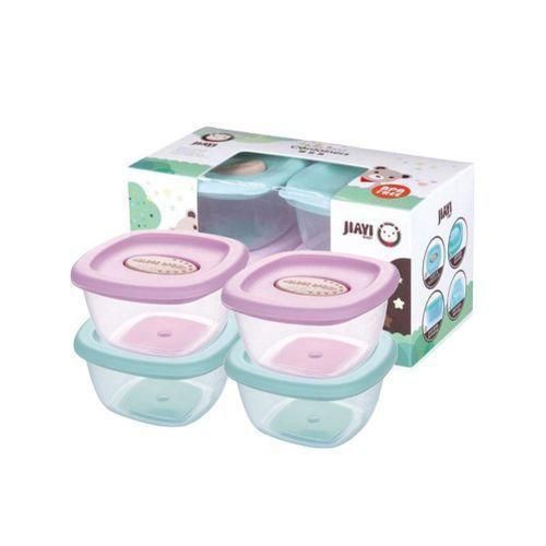 product_image_name-Generic-4Pc Baby Food Storage Container Boxes - Multi-colour.-8