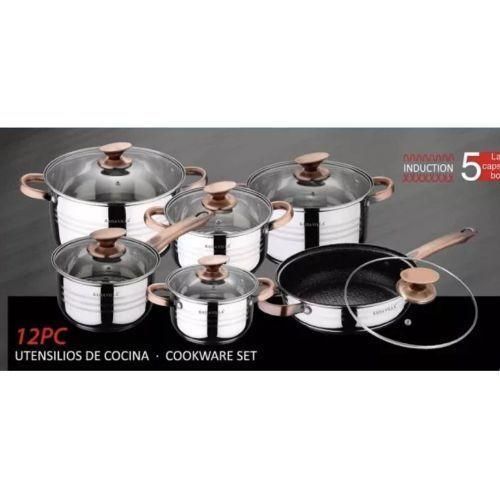 product_image_name-Kaisa Villa-12 Pieces Flash Heavy Stainless Steel Saucepans/Cookware Pots, Silver.-2