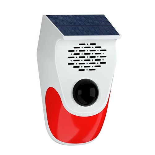 product_image_name-Generic-Motion Detector Alarm, Solar Strobe Alarm Light with Motion Sensor Siren Outdoor Alarm Siren with Remote Controller, 120dB Sound, IP65 Waterproof and 3 Mode for Home, Farm, Yard, Outdoor-3