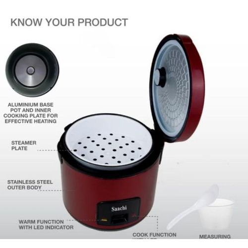 product_image_name-Generic-2.8LTR Rice Cooker 1000watts 16 Cup Capacity - Black/Red.-2