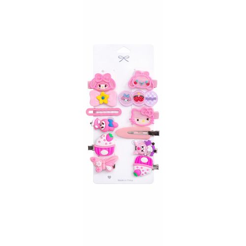 product_image_name-Generic-12 Piece Cute Baby Girl Cartoon Hair Clip Set Kawaii Pink Hair Accessories for Kids Perfect Gift Idea-1