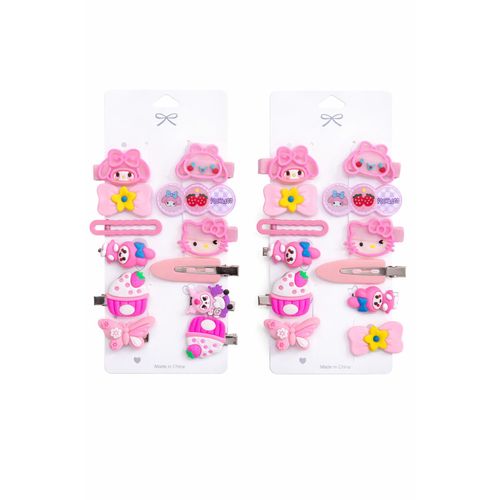 product_image_name-Generic-12 Piece Cute Baby Girl Cartoon Hair Clip Set Kawaii Pink Hair Accessories for Kids Perfect Gift Idea-3
