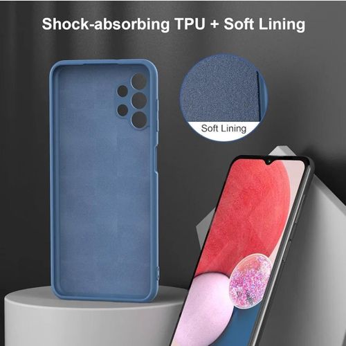 product_image_name-Samsung-Galaxy A13 4G Luxury Soft Liquid Silicone Skin Touch Feel Cover Case Blue-3