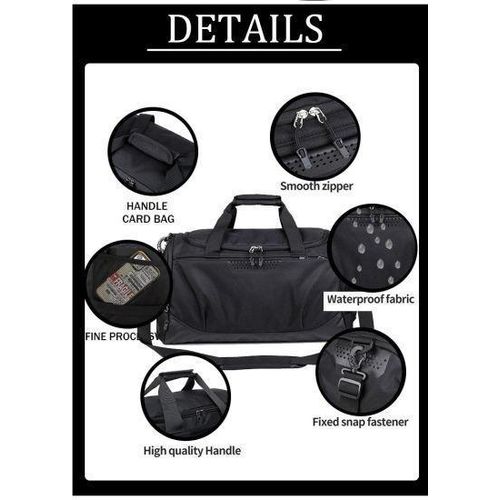 product_image_name-Generic-Travel Duffle Bag Waterproof Overnight Carryon Weekender Bag Lightweight Luggage Sports Gym Bag Workout Duffel Bag Overnight Shoulder Bag -Multicolor-3