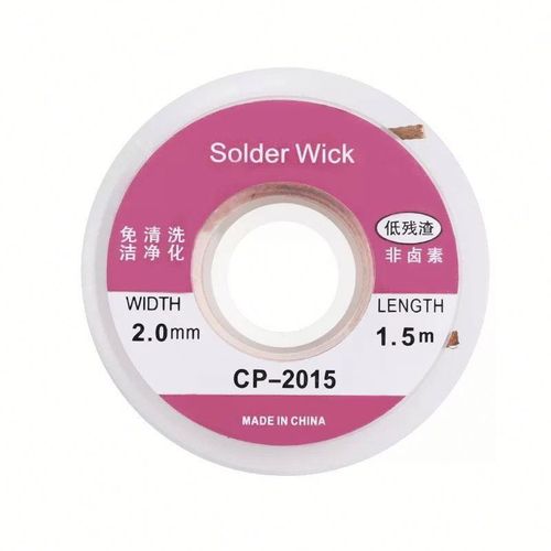 product_image_name-Generic-Soldering Wick 1.5m x 2.0mm copper- CP-2015 Maintenance Disassembly Soldering Suction Tin Wire 1.5m Low Residue No Cleaning Tin Removal Tape-1