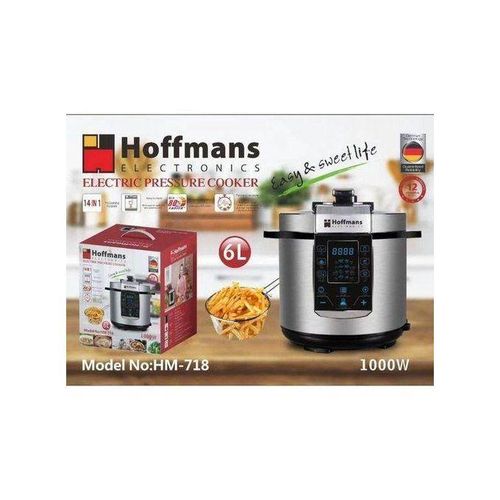 product_image_name-Generic-Hoffmans Electric Pressure Cooker 6L Fast Cooking - Silver-1