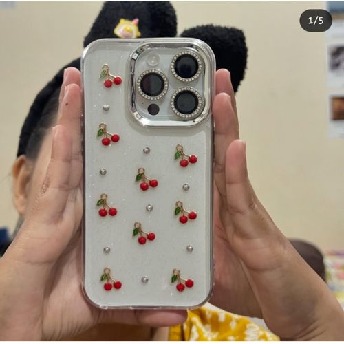 product_image_name-Generic-Iphone 15 Pro Transparent Luxurious Cherry  Case-Transparent-8