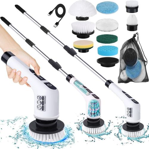 product_image_name-Generic-Wireless Rotatable 9-in-1 Electric Cleaning Brush For Windows Toilet Kitchen Wall Cleaner LED Display Handheld Shower Scrubber Bathroom Cleaning Tools--1