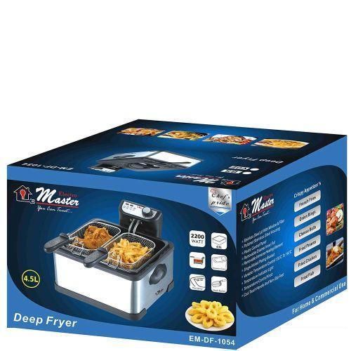 product_image_name-Electro Master-4.5L Electric Deep Fryer with Oil Filter System, Deep Fat Frying Pan With  Adjustable Temperature Control Stainless Steel Chip Fryer Removable Fryer Basket with Lids Tank - Multicolor-2