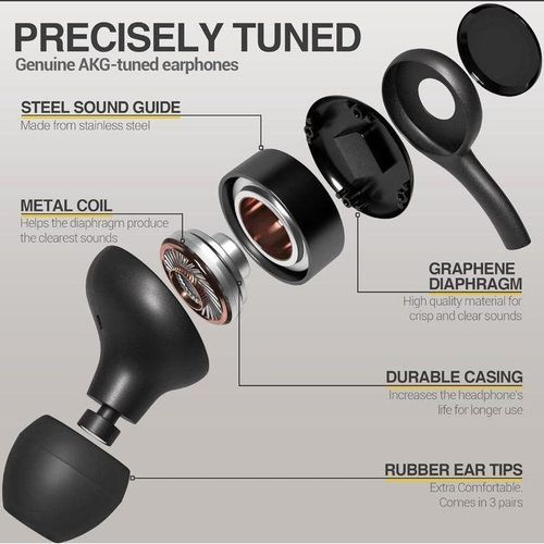 product_image_name-Samsung-Galaxy /S9/S10-+ Hybrid Canal-Type Earphones with Mic, AKG Audio for Superior Sound Quality, and Tangle-Free Fabric Cable for Hassle-Free Listening-4