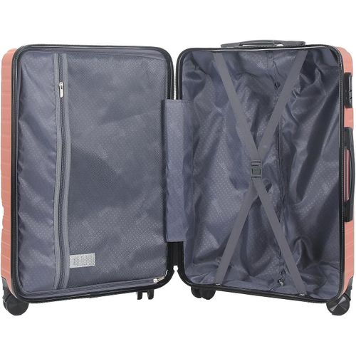 product_image_name-Generic-28, 24, 20 Inches 3 Piece ABS Hard shell Lightweight 360 Dual Spinning Wheels Combo Lock Luggage Set- Multicolor-7