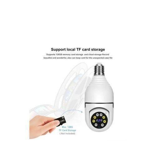 product_image_name-Generic-Panorama HD Wireless 360° Tracking Panoramic Camera Light Bulb Wifi - White-2