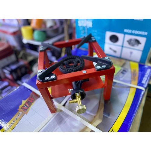 product_image_name-Generic-Red Top Portable Outdoor Camping Single burner Gas Stove Ground Stand Fireplace High Pressure Propane Cooker Industrial Heater-Color Red-3