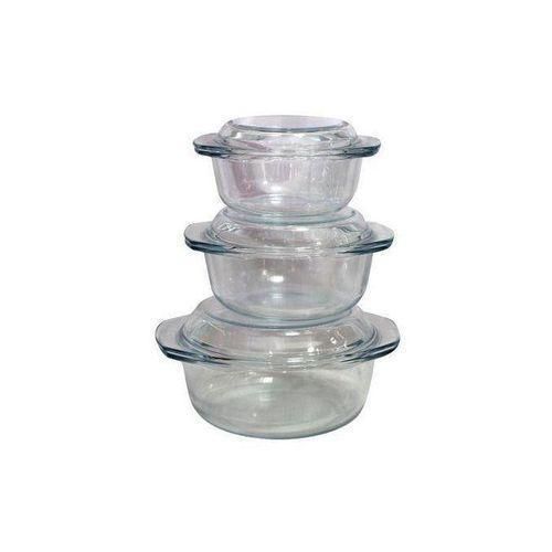 product_image_name-Generic-Glass Mexxi 6pcs Round Glass Casserole Set/serving Dishes. transperent.-1