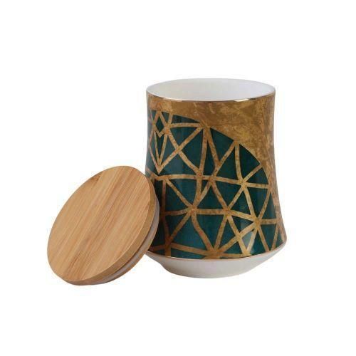 product_image_name-Life Smile-7 Piece Ceramic Sugar Bowl Coffee Tea Canister Storage Containers - Brown.-6