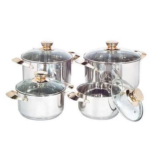product_image_name-Generic-8 Pieces Set Of Serving Dishes Cookware With Heavy Duty Base-Silver-1
