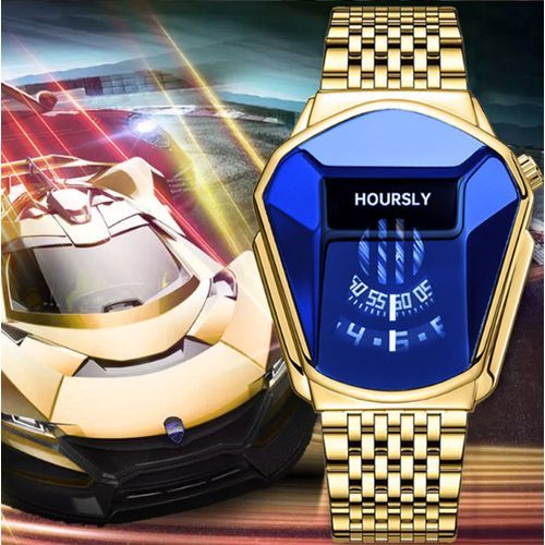 Shop Men s Stylish Luxury Business Watch Stainless Steel Quartz Watch Gold Jumia Uganda