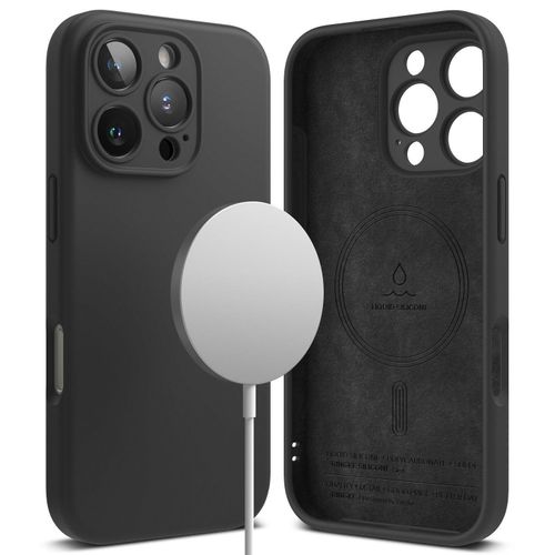 product_image_name-All-Iphone Models Silicone Case/Cover From Iphone 16 15 14 Series Iphone 13 12 11 Series Liquid Soft Silicone Phone Case/Cover With Free Screen Protector Black-4