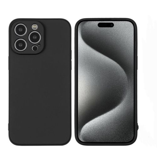 product_image_name-All-Iphone Models Silicone Case/Cover From Iphone 16 15 14 Series Iphone 13 12 11 Series Liquid Soft Silicone Phone Case/Cover With Free Screen Protector Black-7