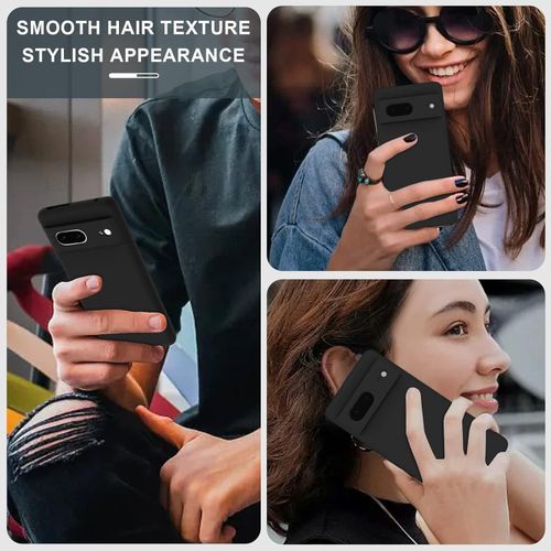 product_image_name-Generic-Google Pixel 7, Pixel 7a, Pixel 7 Pro Case,Shockproof Liquid Cover Upgraded Camera Protection Slim Fit With Microfiber Lining - Black-8