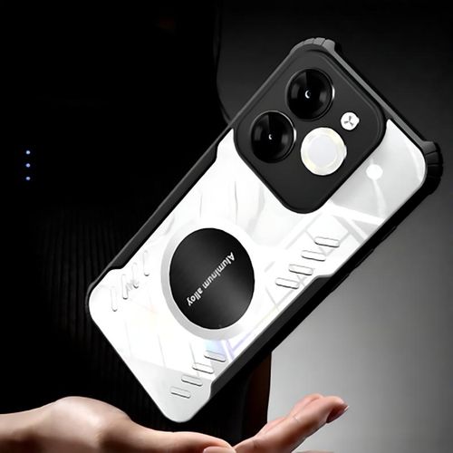 product_image_name-Generic-For itel A80 4G Magnetic Cooling Phone Case Airbag Drop Resistant Acrylic Case-3