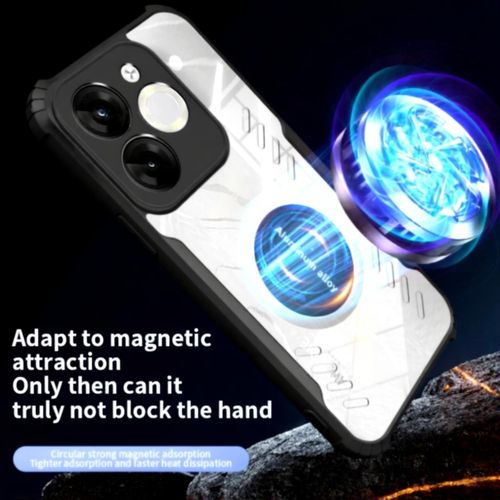 product_image_name-Generic-For itel A80 4G Magnetic Cooling Phone Case Airbag Drop Resistant Acrylic Case-4