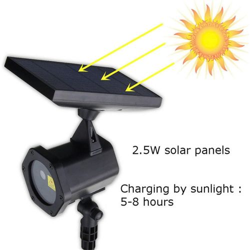 product_image_name-Generic-LED Solar Energy Lights, Christmas Projector Light, Festival Rotating Spotlight, Christmas Festival Outdoor Landscape Decorative Lighting - Multicolor-4
