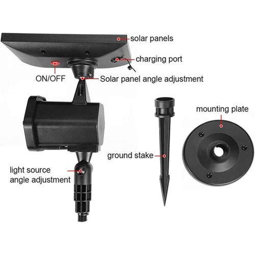 product_image_name-Generic-LED Solar Energy Lights, Christmas Projector Light, Festival Rotating Spotlight, Christmas Festival Outdoor Landscape Decorative Lighting - Multicolor-5