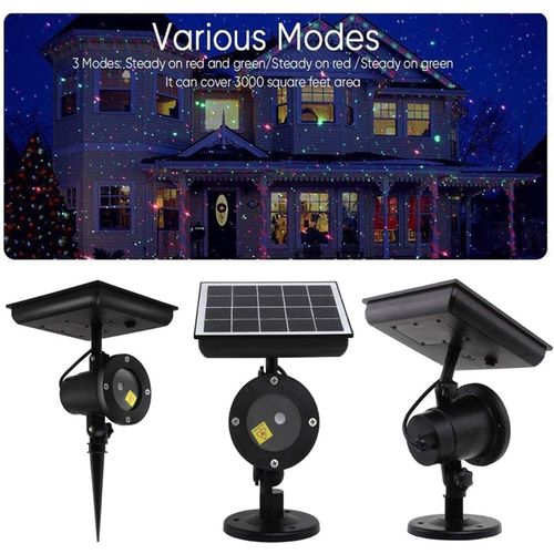 product_image_name-Generic-LED Solar Energy Lights, Christmas Projector Light, Festival Rotating Spotlight, Christmas Festival Outdoor Landscape Decorative Lighting - Multicolor-6