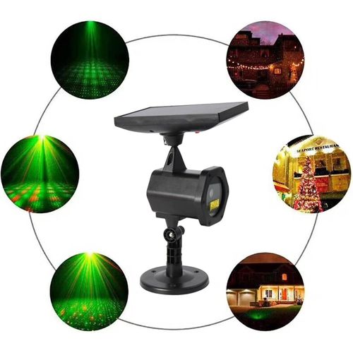 product_image_name-Generic-LED Solar Energy Lights, Christmas Projector Light, Festival Rotating Spotlight, Christmas Festival Outdoor Landscape Decorative Lighting - Multicolor-8