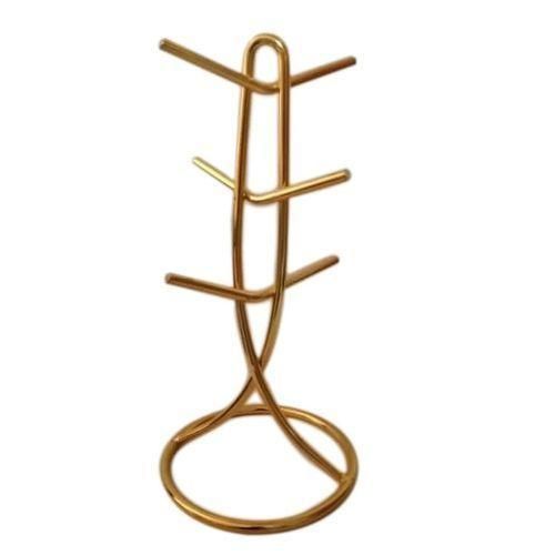 product_image_name-Generic-6 Cup Stand Holder Storage Organizer Rack, Gold.-1