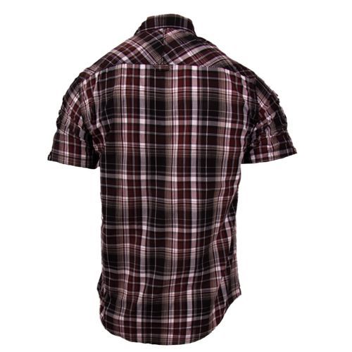 product_image_name-Generic-Plaid Men Short Sleeve Slim Fit  Shirts -Multi-3
